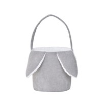Bfogop Easter Basket Egg Hunt Bunny Baskets for Kids with Cute Rabbit Ears Storage Gifts Easter Gift Bags Tote Bags for Easter Party Decorations Egg Candy Gift Carry Bucket 9x9 Inch
