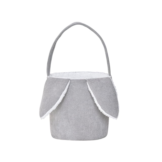 Huevos para la Caza de Huevos de Pascua, Cesta Portátil de Conejo de Corduroy 23x22.5cm con Orejas, Lindo Almacenamiento de Pascua Y Regalo, Cestas de Regalo de Vacaciones