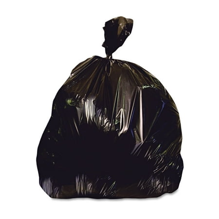 Unisan Liner - Low-Density Repro Can Liner, 40-45 Gal, 1.5 Mil, 40 X 46, Black, 100/carton