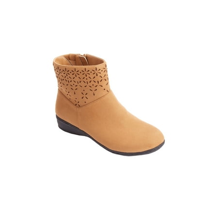 

Comfortview Wide Width Zenni Bootie | Short Ankle Boot | Women s Winter Shoes - 8 1/2 M Camel Brown
