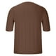 thumbnail image 3 of Blusa de Manga Corta de los Hombres de Punto de Color Sólido Cuello Redondo, Cuello Suave Ligero Y Casual, 3 of 6