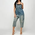 thumbnail image 6 of Clearance!NMMUED Denim Overalls for Women, Jean Overalls for Women, Capri Overalls for Women, Bib Overalls Women, Beach Vacation Clothes for Women, Navy XXL, 6 of 8