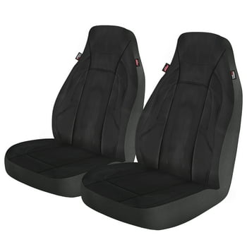 Genuine Dickies Classic 2 Piece High Back Car Seat Covers Black, 40218WDI