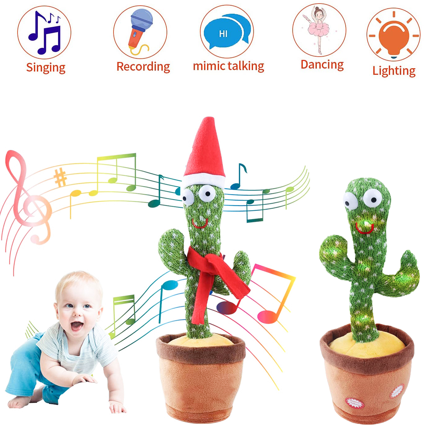 Dancing and Talking Toys for Baby 612 Months, Soft Plush Musical Toys