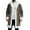 White, variant on Unisex Red Leather Stylish Long Coat Christmas Santa Claus Shearling Hooded Trench Coat