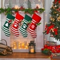 thumbnail image 4 of Knitted Christmas Stocking, Embroidery Christmas Trees Snowflake Paw Custom Needlepoint Stockings Set, Family Stocking for Fireplace,Christmas Holiday Decorations, 4 of 7