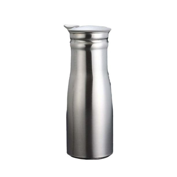 Jarra de agua de acero inoxidable, jarra, licuadora, jarra para jugo, refrigerador, limón Gris