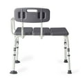 Medline Transfer Bench with Back & Microband Antimicrobial Treatment