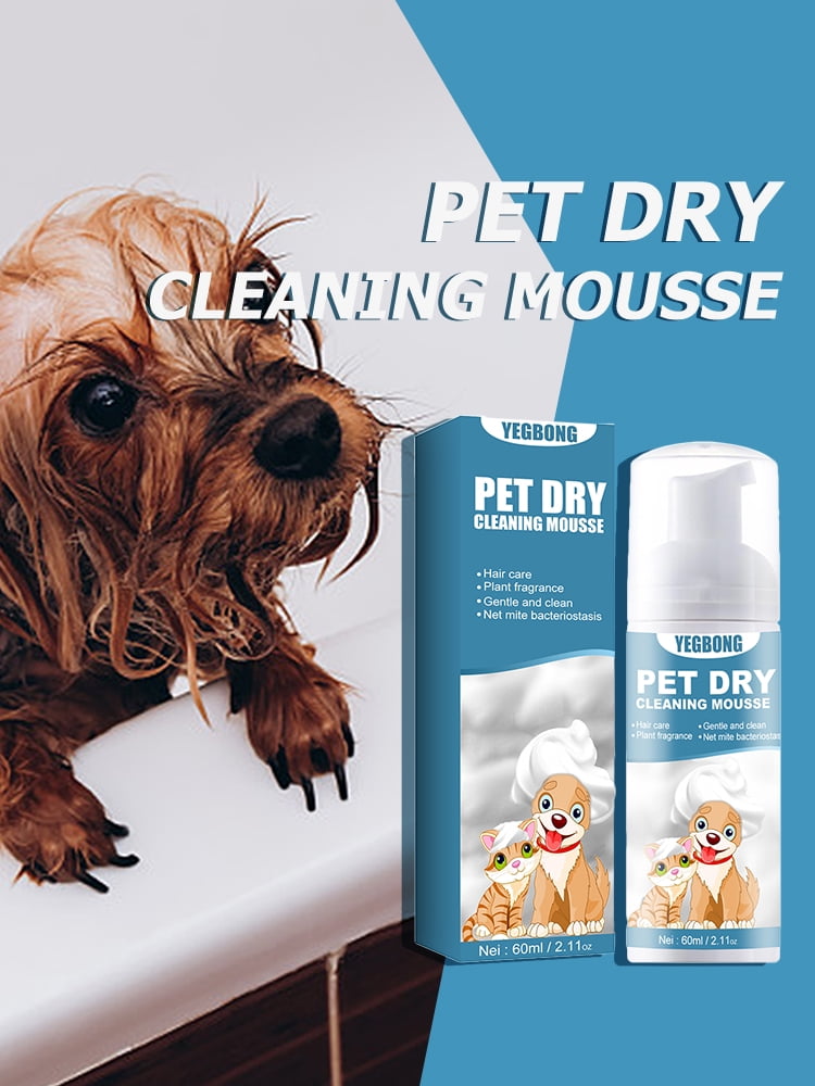 Smrinog 60ml Dogs Cat No Rinse Cleaning Foam, Relieve Itchiness Pet