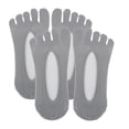 thumbnail image 3 of STARTIST 2 Pairs Women No Show Socks Non Slip Low Cut Five Toe Mesh Socks Gray, 3 of 9