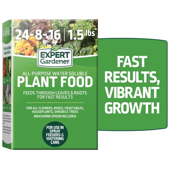 Expert Gardener All-Purpose Water Soluble Plant Food Fertilizer 24-8-16 1.5 lb
