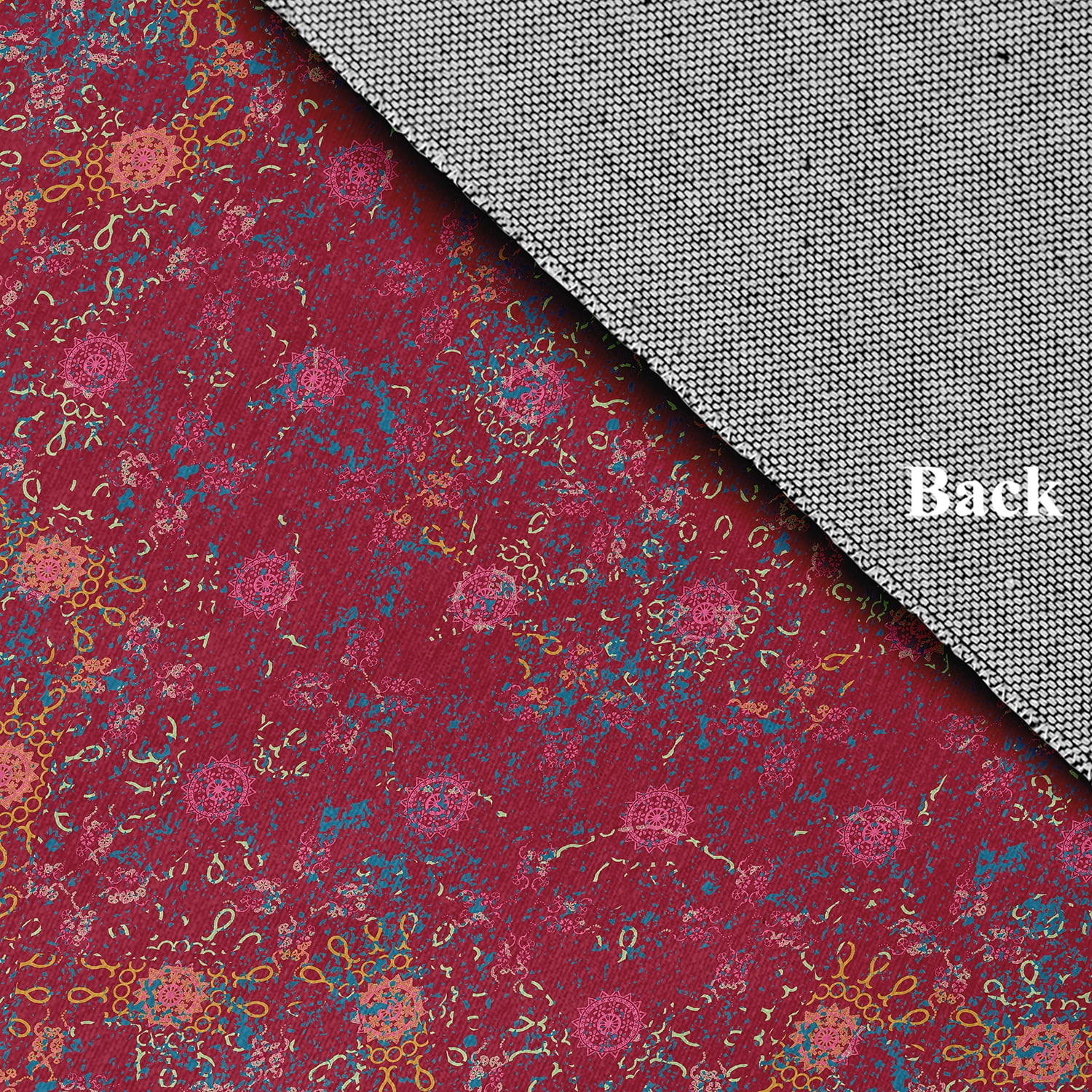 Simply Daisy 18" x 30" Red Layered Sun Tile Rug