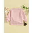 thumbnail image 3 of Bagilaanoe Toddler Baby Girl Casual Sweatshirt Long Sleeve Embroidery  Pullover 6M 12M 18M 24M 3T Kids Spring Loose Tee Tops, 3 of 8