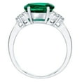 thumbnail image 3 of Pompeii 3 1/4Ct Oval Emerald & Lab Grown Diamond Ring in 10k White or Yellow Gold, 3 of 5