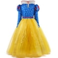 thumbnail image 2 of Princess Snow Costume with Wig for Girls Halloween Movie Cosplay Dress Up, Size for 4-5 Year, 2 of 8