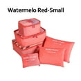 thumbnail image 1 of 6/7pcs Set Travel Storage Bags Suitcase Packing Set Storage Cases Portable Luggage Organizer Clothes Shoe Foldable Organizer Watermelo Red-S, 1 of 6