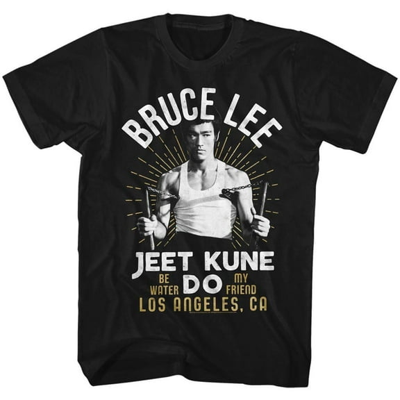 Bruce Lee White Gold Black Adult T-Shirt 4Xlt