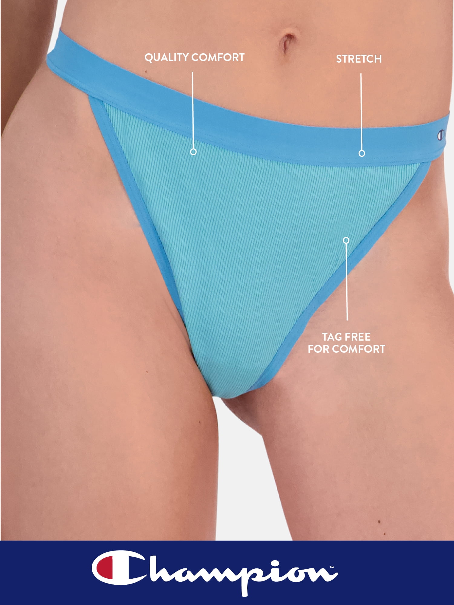 Champion Women’s High Rise Thong Underwear, 3 Pack, Sizes S - XXL