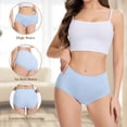 thumbnail image 2 of MecTo Womens Modal Underwear 5 Pack High Waist Briefs Breathable Full Coverage Ladies Panties, 2 of 8
