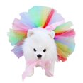 thumbnail image 6 of Thin Style Pet Dress - Bow-knot Decor Colorful Lace Hemline - Summer Fluffy Small Medium Dog Cat Princess Dress for Party, 6 of 8