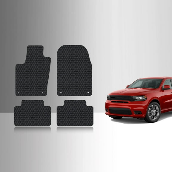 ToughPRO Front   2nd Row Mats Compatible with Dodge Durango 2017 - All Weather Heavy Duty (Made in USA) Black Rubber