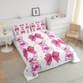 thumbnail image 4 of Erosebridal Kawaii Bowknot Bedding Twin Comforter Set,Cartoon Sheep Rabbit Down Comforter,Floral Decor,Reversible,Lightweight,2pcs, 4 of 7