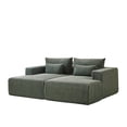 thumbnail image 3 of TUANLUO Chaise Lounge Indoor, 87" Oversized Upholstered Sectional Couch for Living Room, Corduroy 2-Seater Lounge Chair, No Assembly Required, Green, 3 of 12