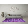 thumbnail image 3 of Ahgly Company Indoor Round Abstract Purple Contemporary Area Rugs, 3' Round, 3 of 4