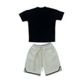 thumbnail image 2 of Figura de a escala 1/6, ropa hecha a mano, pantalones cortos y camiseta, conjunto de vestir, figuras de acción, ropa para figuras de acción de Conjunto de camisa negra Baoblaze Gabardina en miniatura, 2 of 8