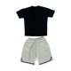 thumbnail image 1 of Conjunto de ropa para muñeca masculina a escala 1/6, pantalones cortos deportivos y camiseta hechos a mano, estilo casual. Conjunto de camisa negra, 1 of 9