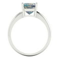 thumbnail image 4 of 2 ct Asscher Cut Blue Moissanite Solitaire Engagement Ring for Women in 18K White Gold, 4 of 5