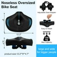 thumbnail image 2 of Upgrade Oversize Bike Seat for Men Women, Extra Wide Noseless Bicycle Seat Cushion, Waterproof Comfort Memory Foam Bike Saddle Fit for Peloton Bikes, Exercise Bike, EBikes, City Bike, 2 of 12