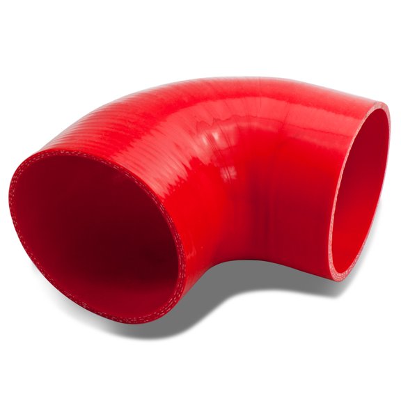 DNA Motoring SH-4-90-RD 4" 3-PLY 90-DEGREE ELBOW TURBO/INTAKE PIPING SILICONE COUPLER HOSE/PIPE RED
