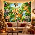 thumbnail image 3 of Cartoon Tiger Cub Jungle Tapestry Wall Hanging, 3 of 7