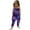 A Purple, variant on HAOTAGS Baby Girl Jumpsuit One Piece Sleeveless Strap Romper Graphic Print Pant with Pockets Summer Outfit Clothes Blue Size 2-3 Years