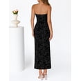 thumbnail image 3 of Merokeety Summer Tube Dress for Women Floral Mesh Bodycon Maxi Dress Black l, 3 of 5