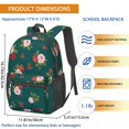 thumbnail image 3 of Pioneer Flower Floral Print Pattern 17" School Backpacks for Teens,Waterproof Oxford Fabric,S-Shape Padded Straps for School,Travel,Hiking,Camping, 3 of 5