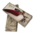 thumbnail image 3 of Juego de tinta para escribir con pluma de ave de caligrafía inglesa, caja de regalo de papelería con 5 puntas, 3 of 15