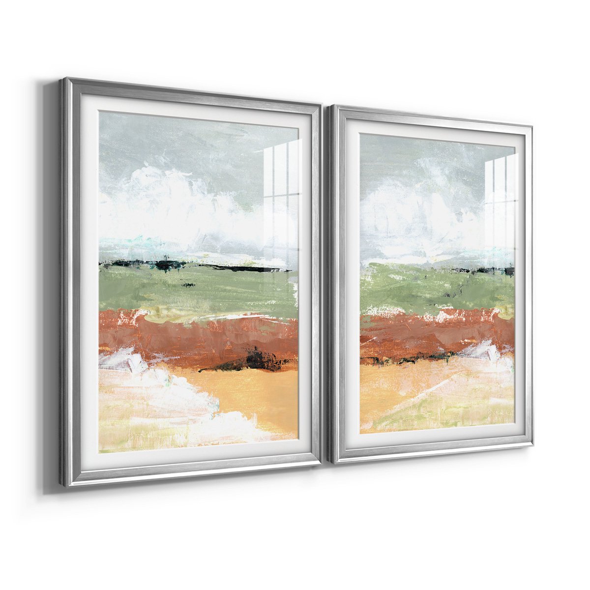 Wexford Home Quiet Prarie Grove I Premium Framed Print, 18.5" x 24.5" - Ready to Hang, Silver (Set of 2)