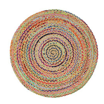 Jaipur Art And Craft Ecofrindly 200x200 6.67 x 6.67 Square feet)(78 x 78.00 Inch)Multicolor Round Jute AreaRug Carpet throw