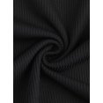thumbnail image 5 of Agnes Orinda Justaucorps pour Femmes Grande Taille Extensible Col Rond Manches Courtes Ajusté Décontracté Basique 2X Noir, 5 of 5
