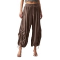 thumbnail image 1 of Women's Solid Color Casual Loose Elastic Waist Drawstring Harem Casual Pants Sweatpants plus Size Women Women's Pants Casual Elastic Waist Women Yoga Pants plus Size Casual Pants Rompers for Women, 1 of 9