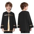thumbnail image 5 of vastwit Kids Boys Liturgical Worship Praise Dance Pullover Top Choir Gowns Tunic Shirt Church Robe Black 6, 5 of 7