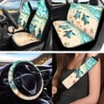 thumbnail image 2 of Jeiento Sea Turtle 12 Pack Car Seat Cover Set with Steering Wheel Cover Seat Belt Strap Cover Garbage Cans Air Vent Pouch Seaside Style Cup Coasters Keychain Fit for SUV Trucks Van Sedans, 2 of 7