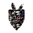 thumbnail image 2 of 4 Patterns Halloween Dog Bandana Single Pack Pet Bib,Colorful Triangle Scarf Double Sided Large Size Pet Bandana for Medium Large Dogs Cats,Halloween Party Costume Decor Fall Decor, 2 of 7