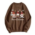 thumbnail image 3 of Chandail en Molleton Femme Tendance Chandail Imprimé Flocon de Neige de Noël à Capuche Manches Longues Mode Automne, 3 of 3