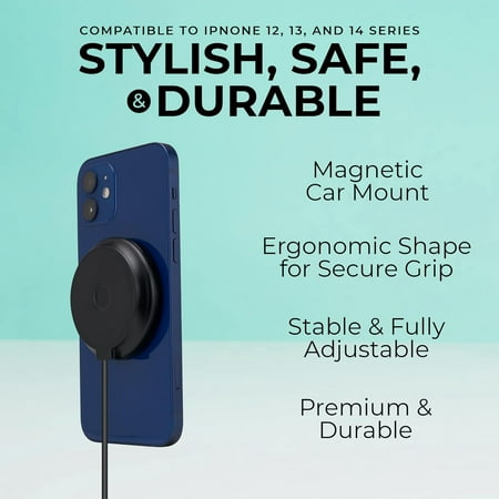 Chargeworx - Magnetic Mount for Most Cell Phones - Black