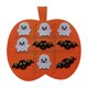 thumbnail image 1 of Juego de mesa de rompecabezas de fieltro Tic-Tac-Toe de Halloween, tapete de calabaza con murciélago fantasma, almohadilla de ajedrez, juguete, color naranja, 1 of 5