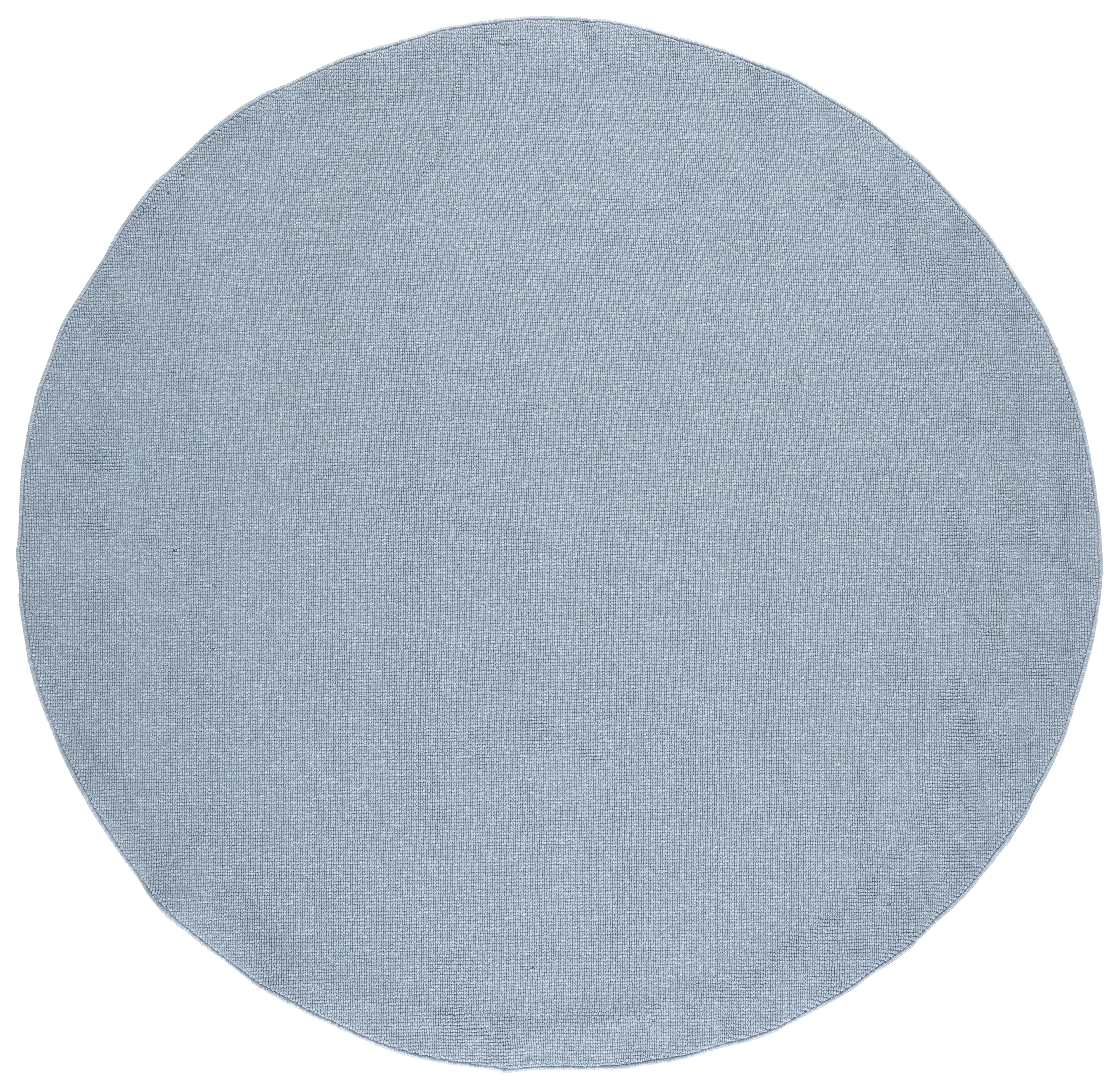 Safavieh River Randa Solid Polyester Area Rug, Blue, 6'7" x 6'7" Round