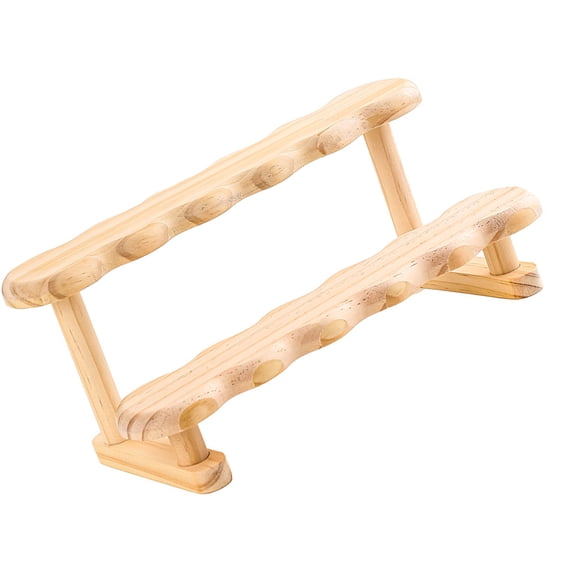 KUFptva Solid Wood 2 Layer Decorative Risers Stand Collectible Showcase For Miniature Dolls Figurine Fragrances Display Case